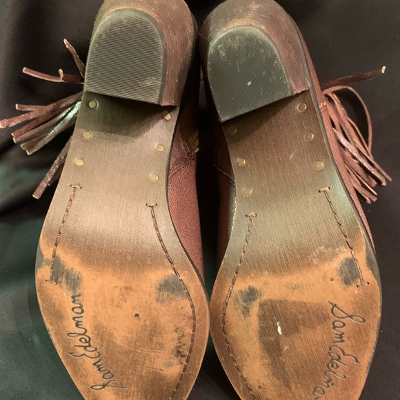 Sam Edelman fringe ankle boots. Tan size 7.5 - Picture 7 of 8